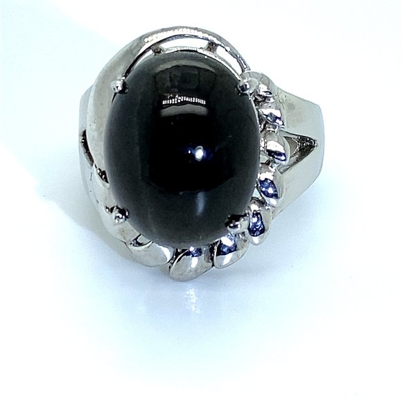 Cats Eye Scapolite 10.40ct Platinum Silver Ring - Picture 1 of 6